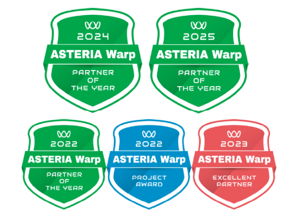 SCSKは2年連続ASTERIA WarpのNo1パートナーです